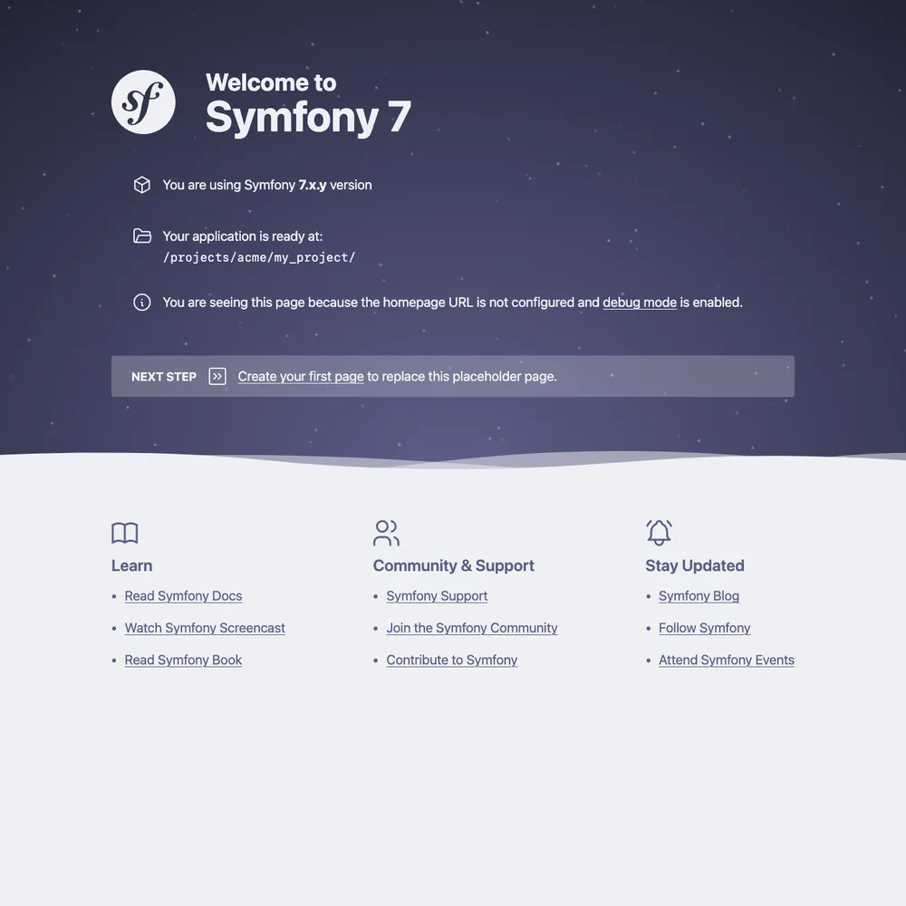 Symfony Preview