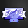 Symfony UX with a color palette and a star on a blue background