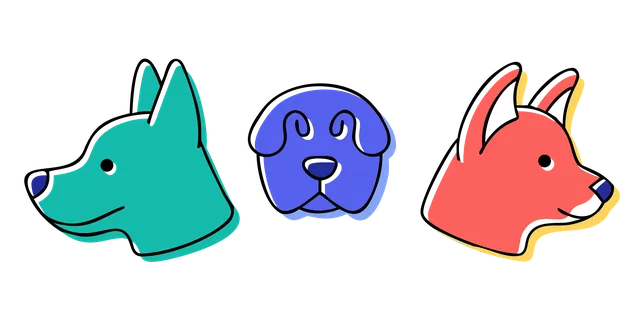 3 dog heads