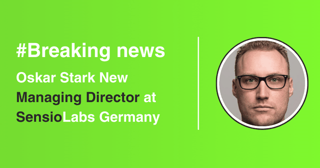 SensioLabs Allemagne présente son nouveau Managing Director: Oskar Stark