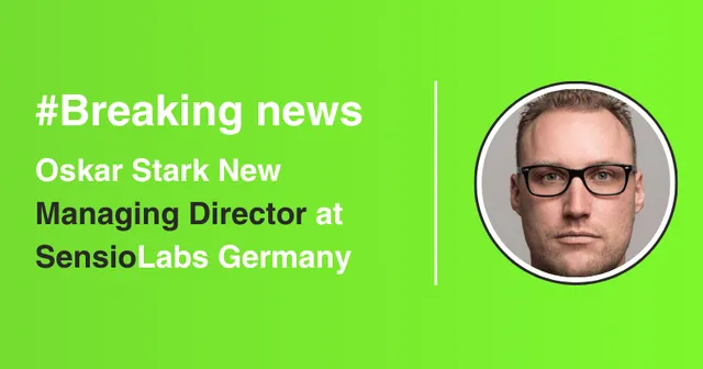 SensioLabs Allemagne présente son nouveau Managing Director: Oskar Stark